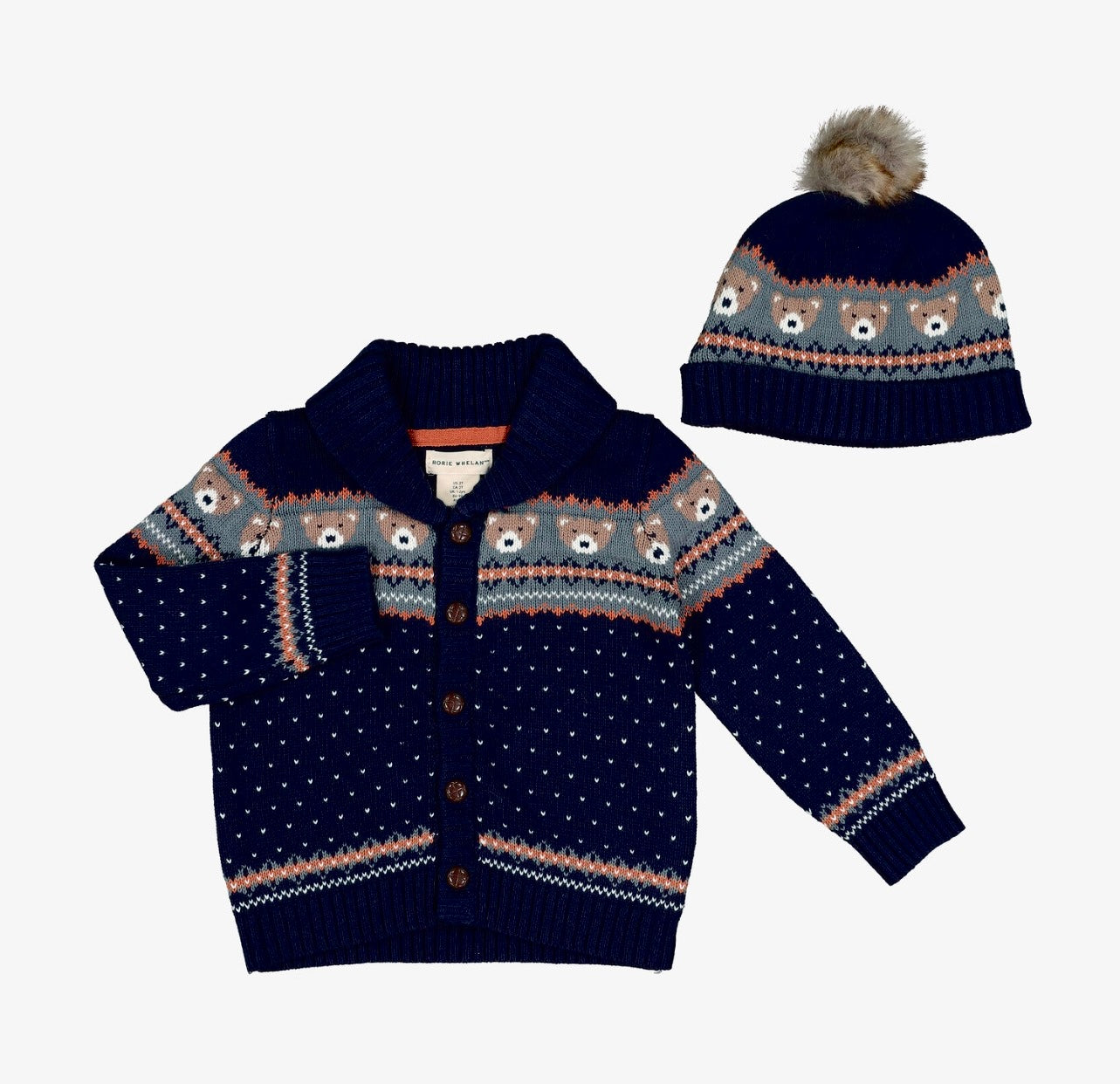 Cardigan Bleu Ourson